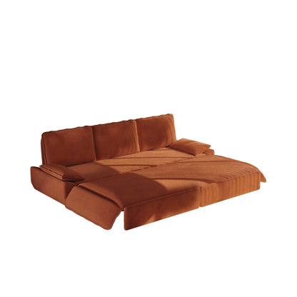 94.5" 3-in-1 Corduroy Queen Pull-Out Sofa Bed