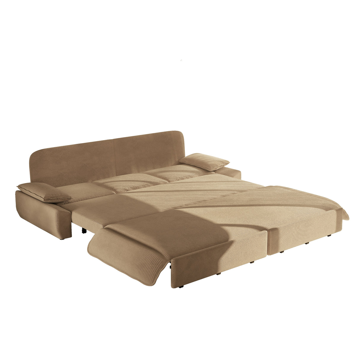 94.5" 3-in-1 Corduroy Queen Pull-Out Sofa Bed