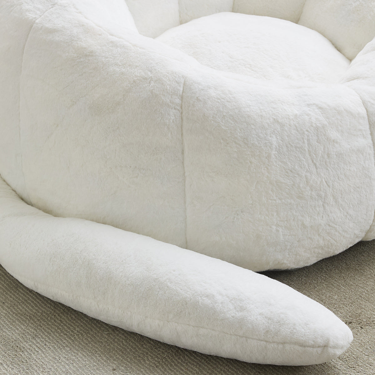 Cat-Shaped Adult Bean Bag Sofa, No Assembly, for Living Room & Bedroom