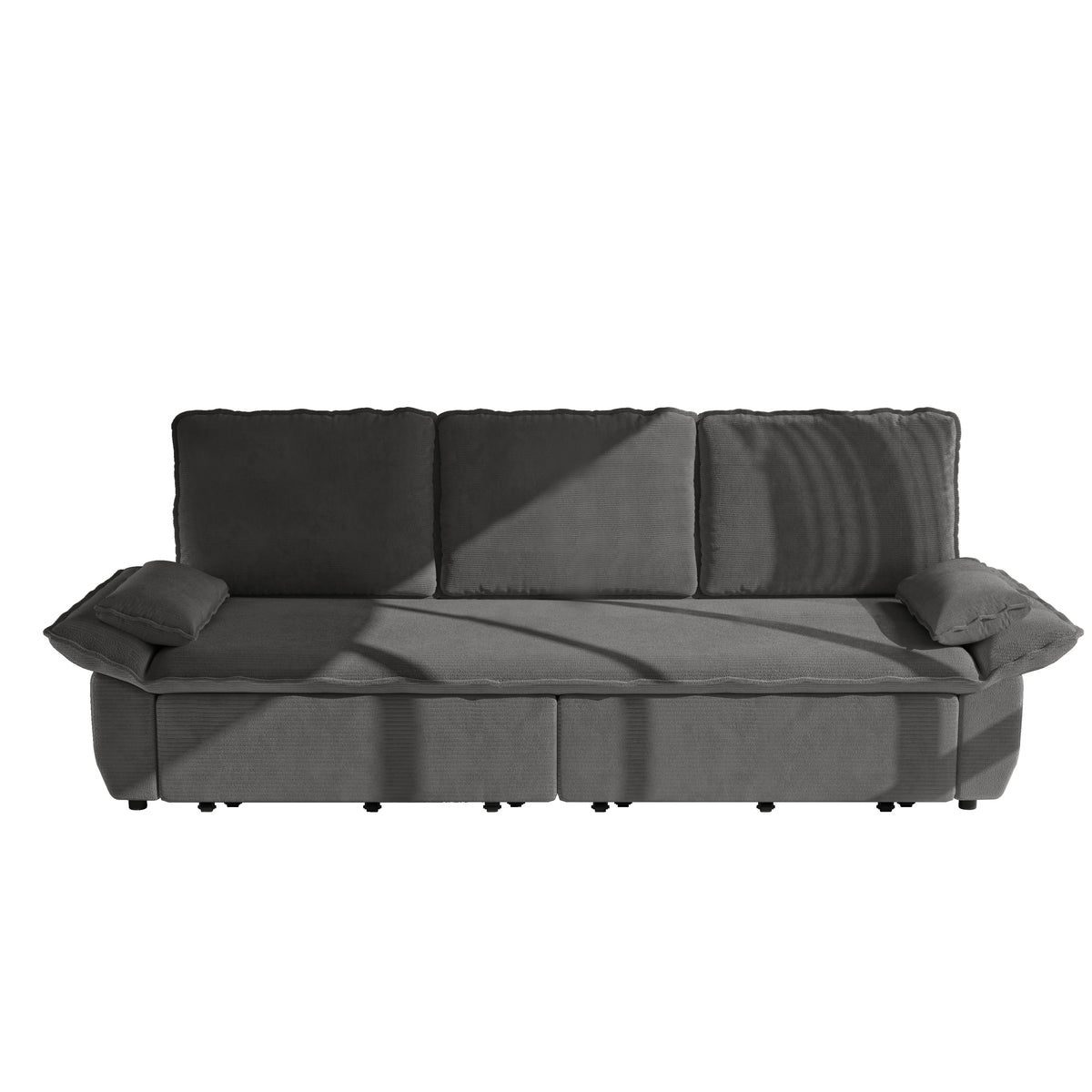 94.5" 3-in-1 Corduroy Queen Pull-Out Sofa Bed