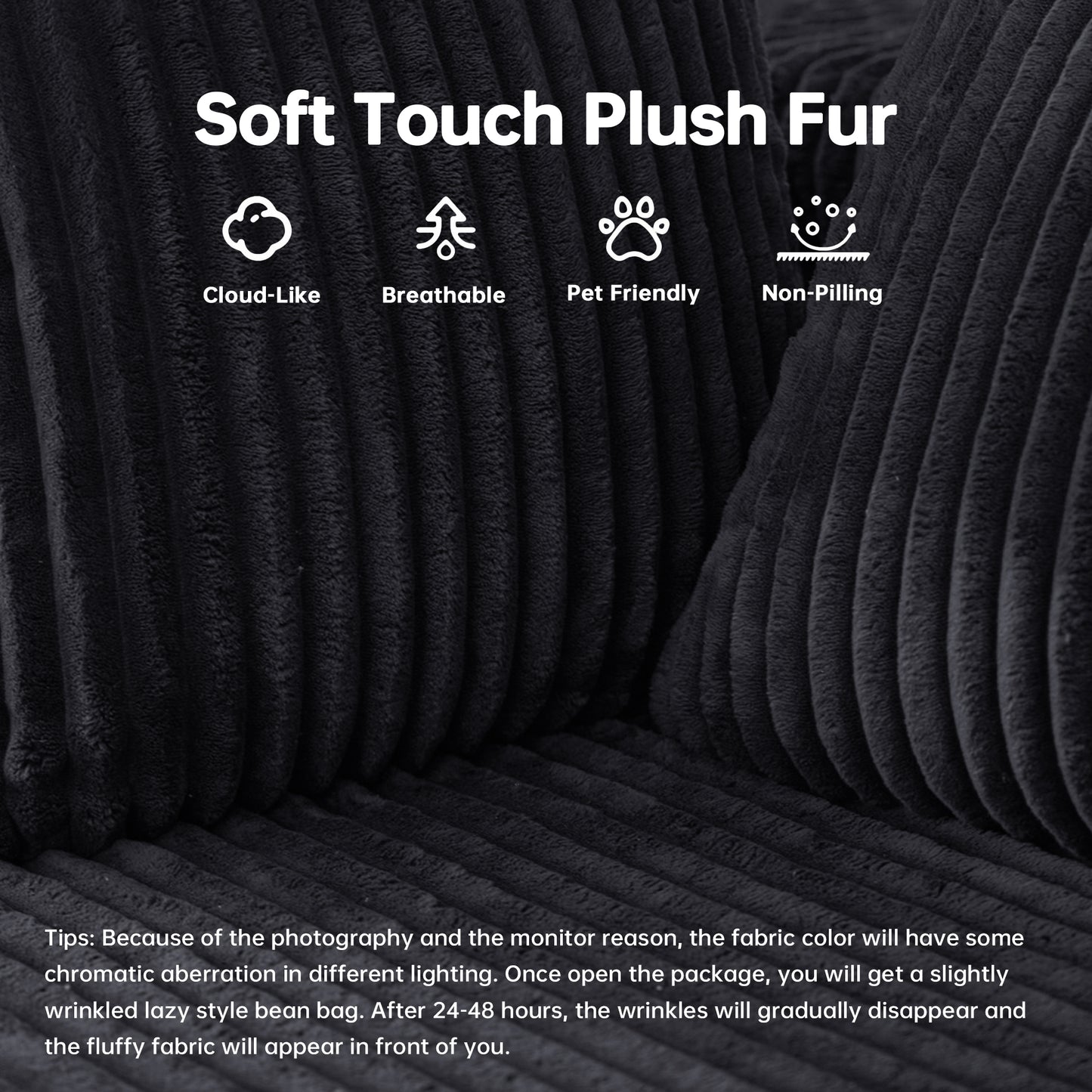 U-Shaped Modular Sectional Sofa in Black Polyester - 6-Seat Indoor Lounge with Ergonomic Foam