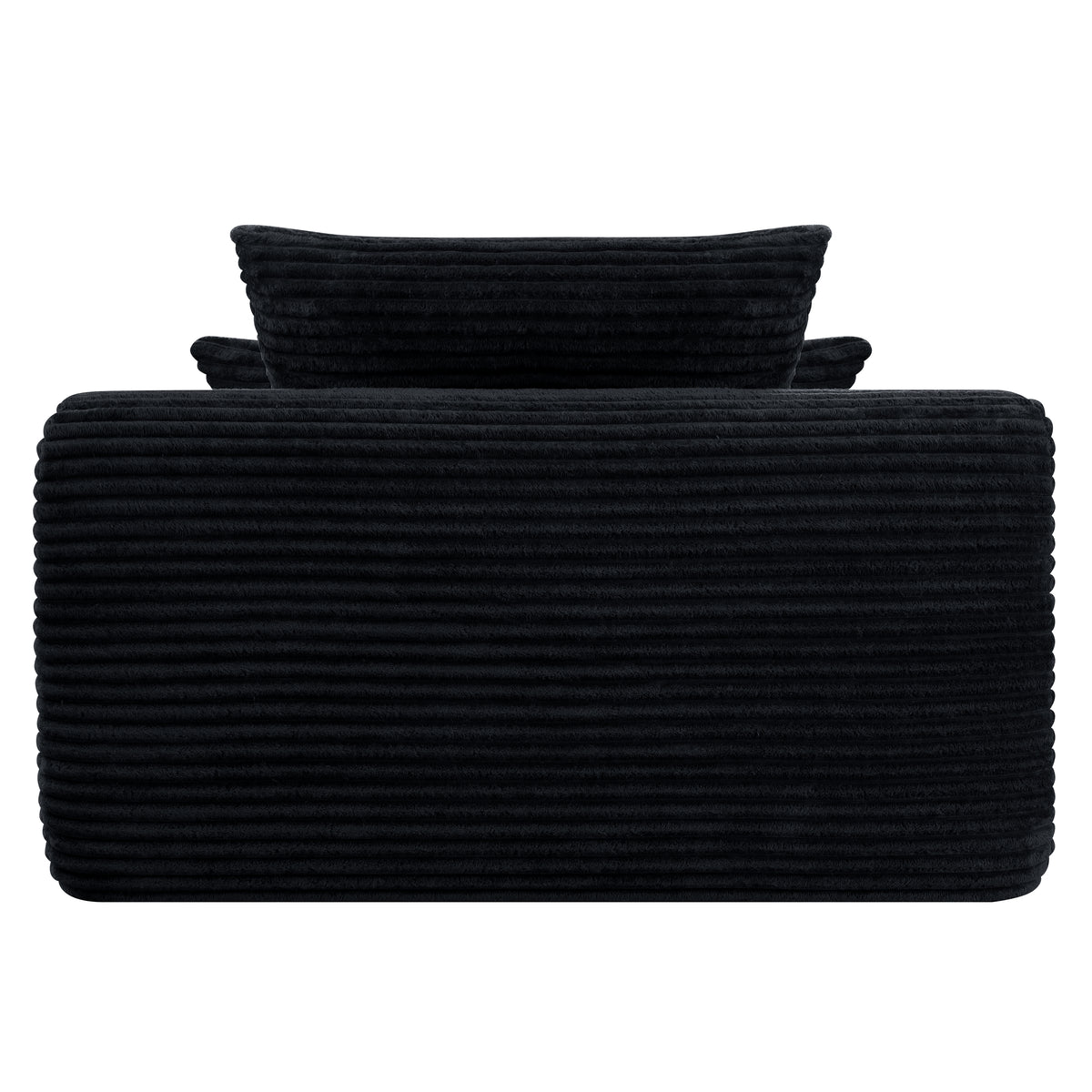 Plush Convertible Chaise Lounge Chair with Wide Armrest & Throw Pillows