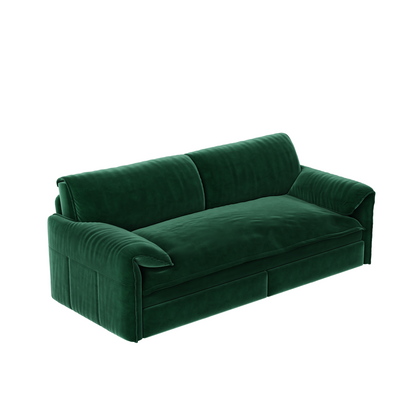 Queen Pull-Out Velvet Sleeper Sofa, 3-in-1 Convertible Bed with Side Storage
