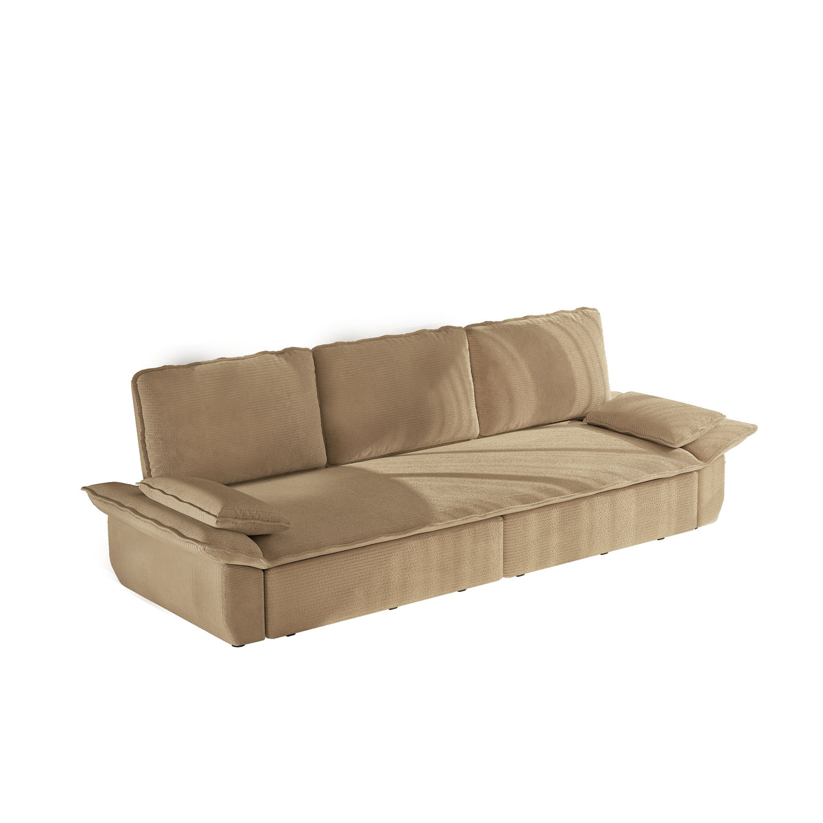 94.5" 3-in-1 Corduroy Queen Pull-Out Sofa Bed