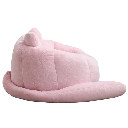 Cat-Shaped Adult Bean Bag Sofa, No Assembly, for Living Room & Bedroom
