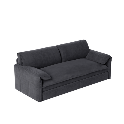 3-in-1 Convertible Queen Sofa Bed with Side Storage, Velvet Loveseat