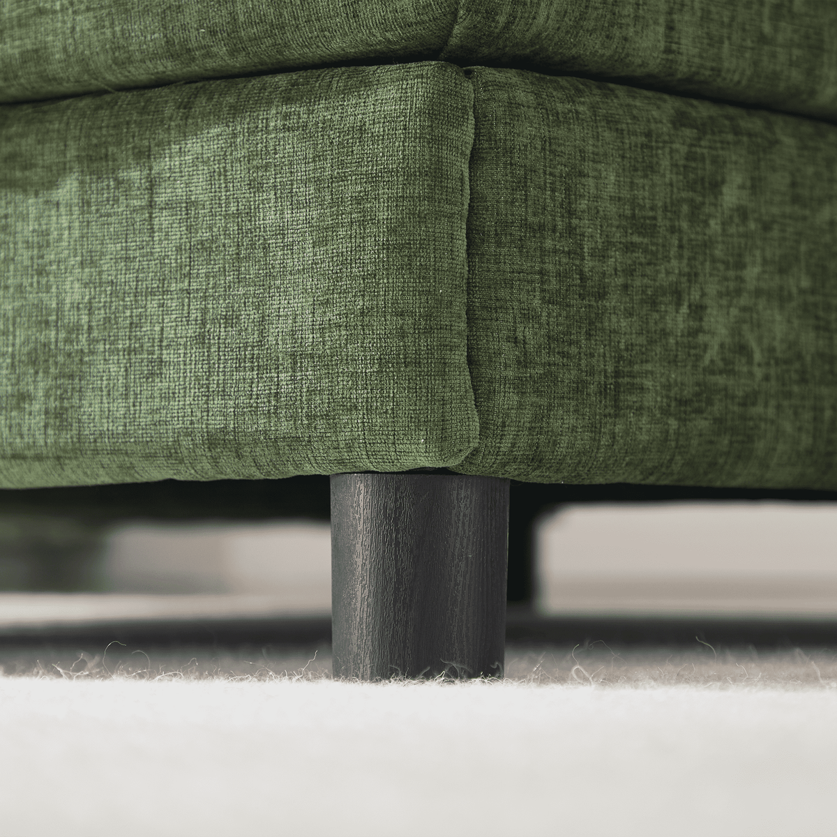 108" 4-Seater L-Shaped Modular Chenille Sofa with Ottoman, Deep Seat Cloud Couch