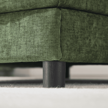108" 4-Seater L-Shaped Modular Chenille Sofa with Ottoman, Deep Seat Cloud Couch