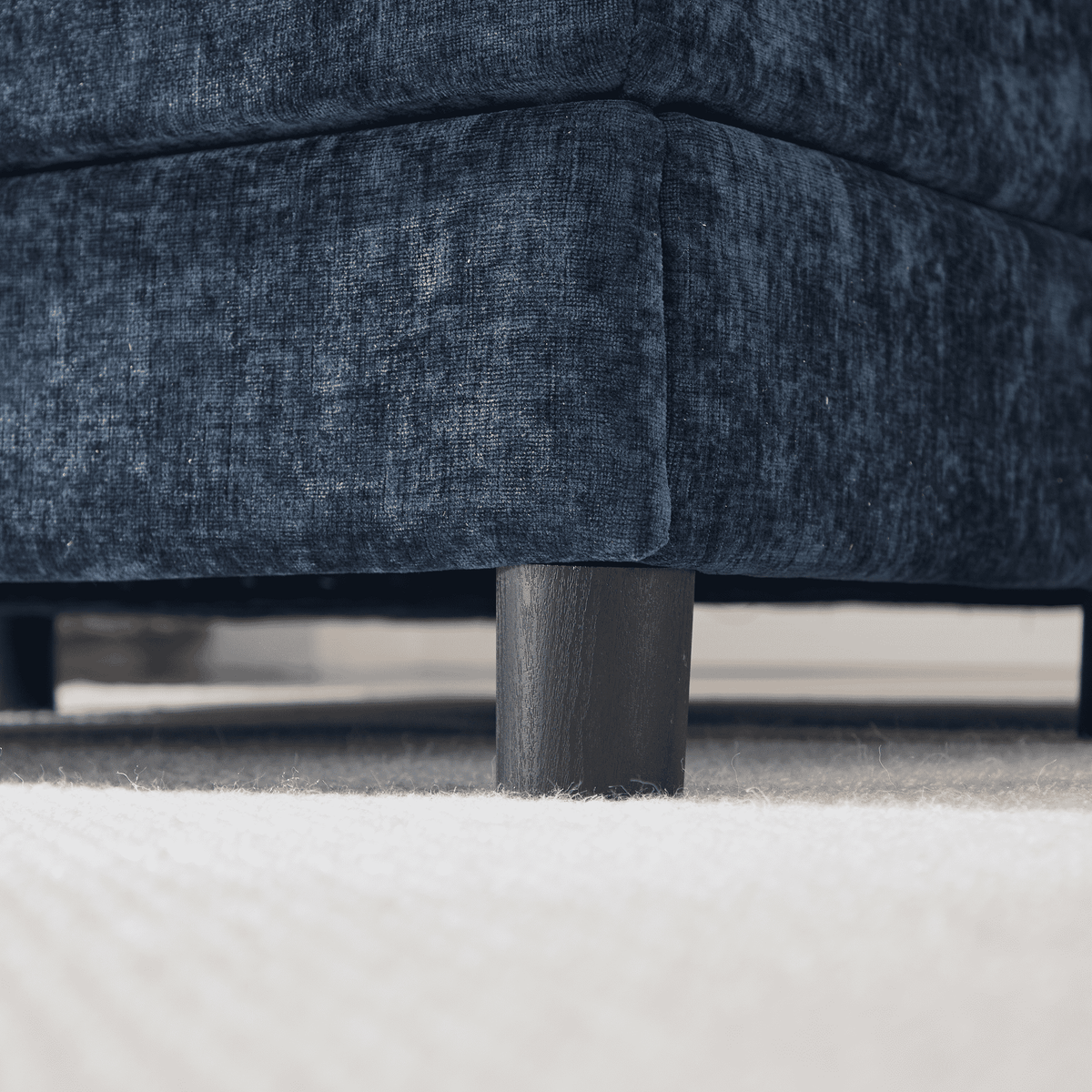 108" 4-Seater L-Shaped Modular Chenille Sofa with Ottoman, Deep Seat Cloud Couch