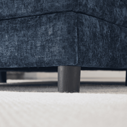 108" 4-Seater L-Shaped Modular Chenille Sofa with Ottoman, Deep Seat Cloud Couch