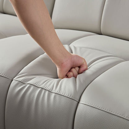 Modern Electric Wall-Hugger Reclining L-Shaped Leather Sofa with USB Port