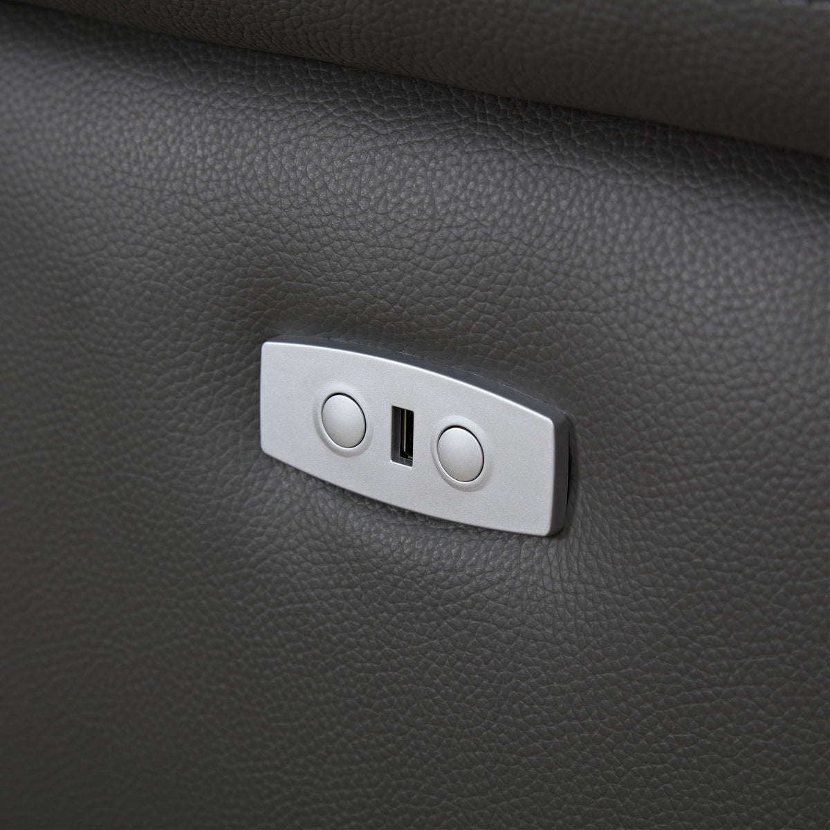 Modern Electric Wall-Hugger Reclining L-Shaped Leather Sofa with USB Port
