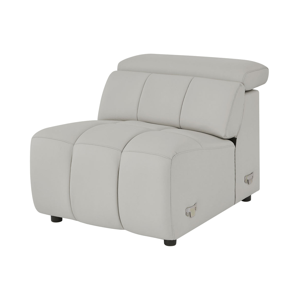 Modern Electric Wall-Hugger Reclining L-Shaped Leather Sofa with USB Port