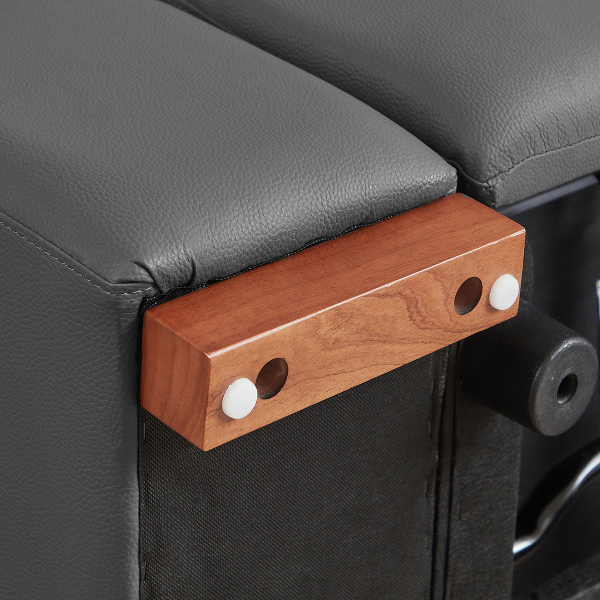 Modern Electric Wall-Hugger Reclining L-Shaped Leather Sofa with USB Port