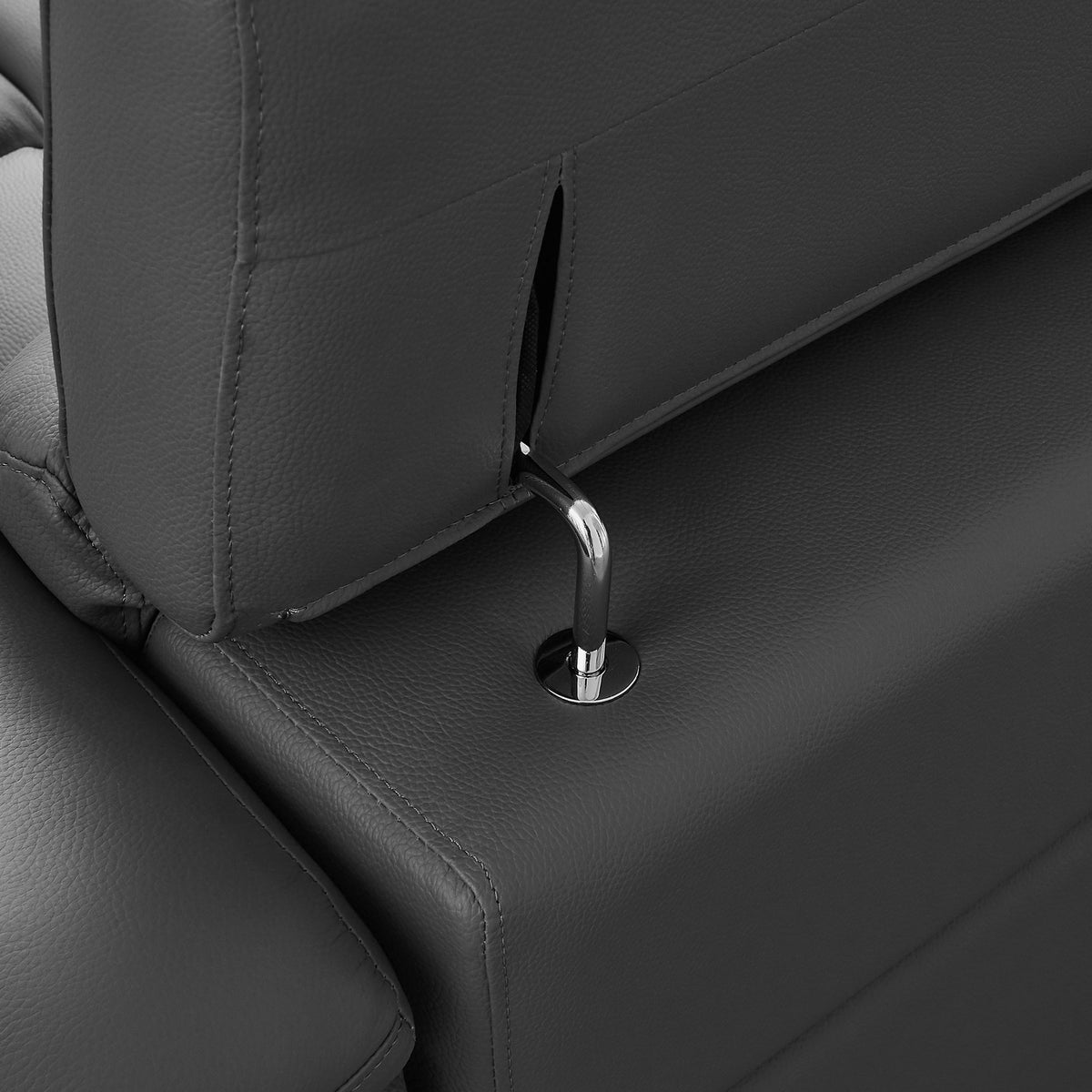 Modern Electric Wall-Hugger Reclining L-Shaped Leather Sofa with USB Port