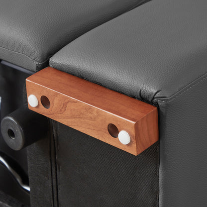Modern Electric Wall-Hugger Reclining L-Shaped Leather Sofa with USB Port