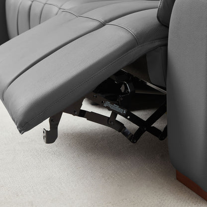 Modern Electric Wall-Hugger Reclining L-Shaped Leather Sofa with USB Port