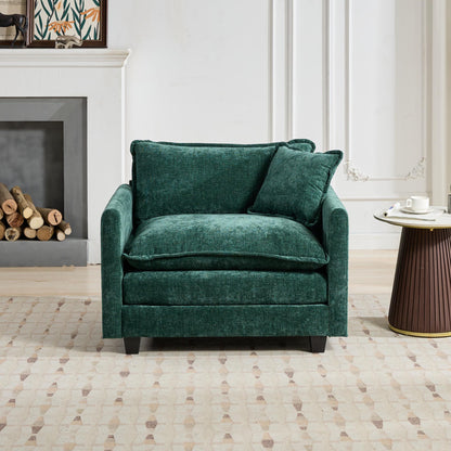 Cloud Sofa Single Seat, Modern Couch, Chenille Fabric