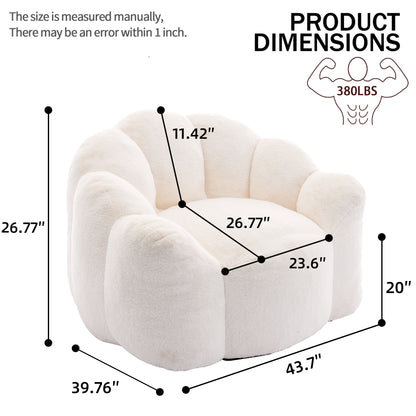 Lotus Compression Bean Bag Sofa with Pull Ring, Easy to Move