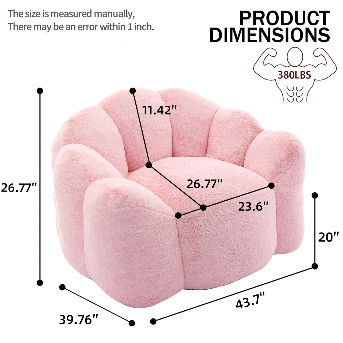 Lotus Compression Bean Bag Sofa with Pull Ring, Easy to Move