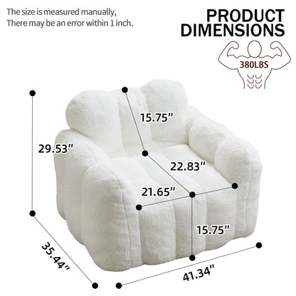Adult Lotus Bean Bag Sofa, No Assembly, for Living Room & Bedroom