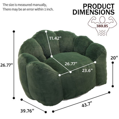 Lotus Compression Bean Bag Sofa with Pull Ring, Easy to Move