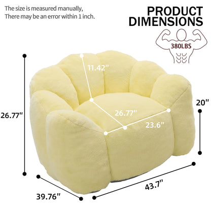 Lotus Compression Bean Bag Sofa with Pull Ring, Easy to Move